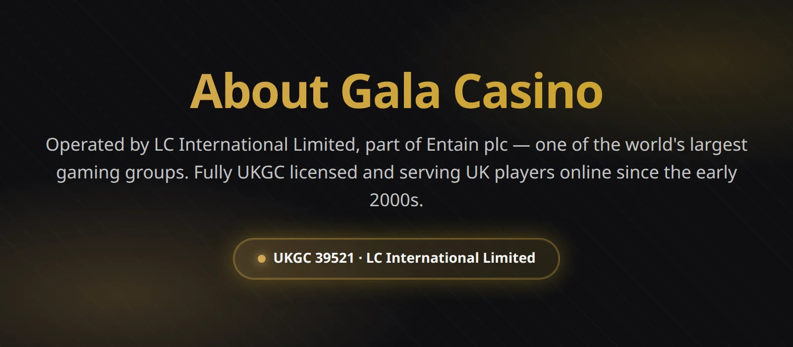 About Gala Casino