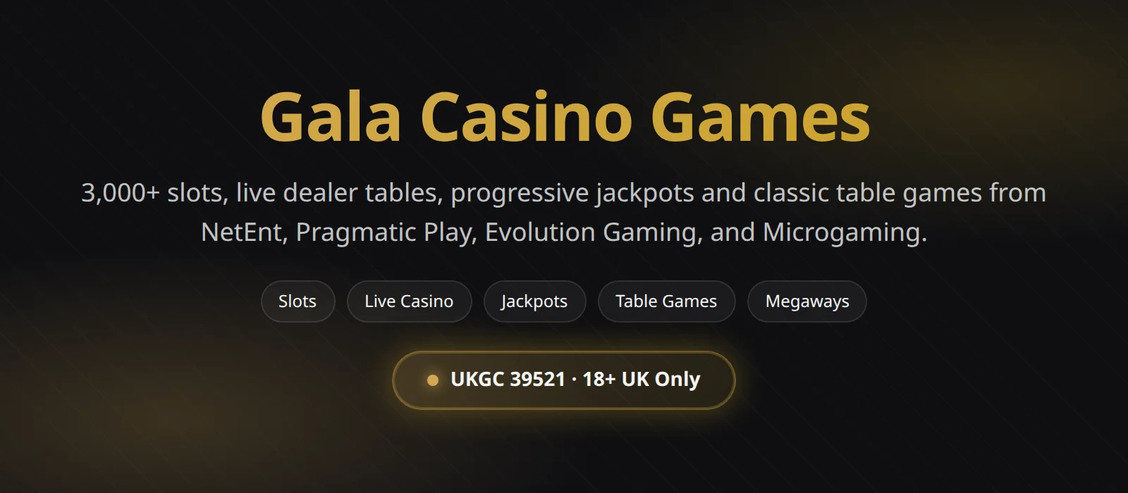Gala Casino Games