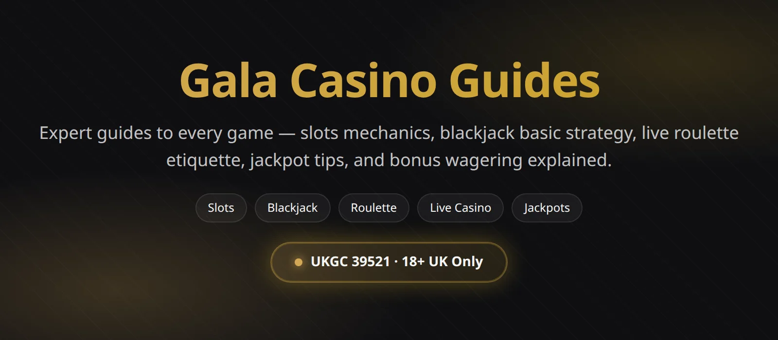 Gala Casino Guides